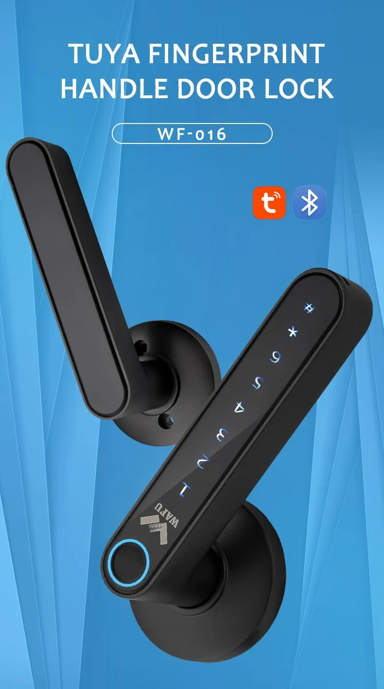 WAFU WF-016 Handle Lock —no-wire handle lock, fingerprint lock | detail image 1