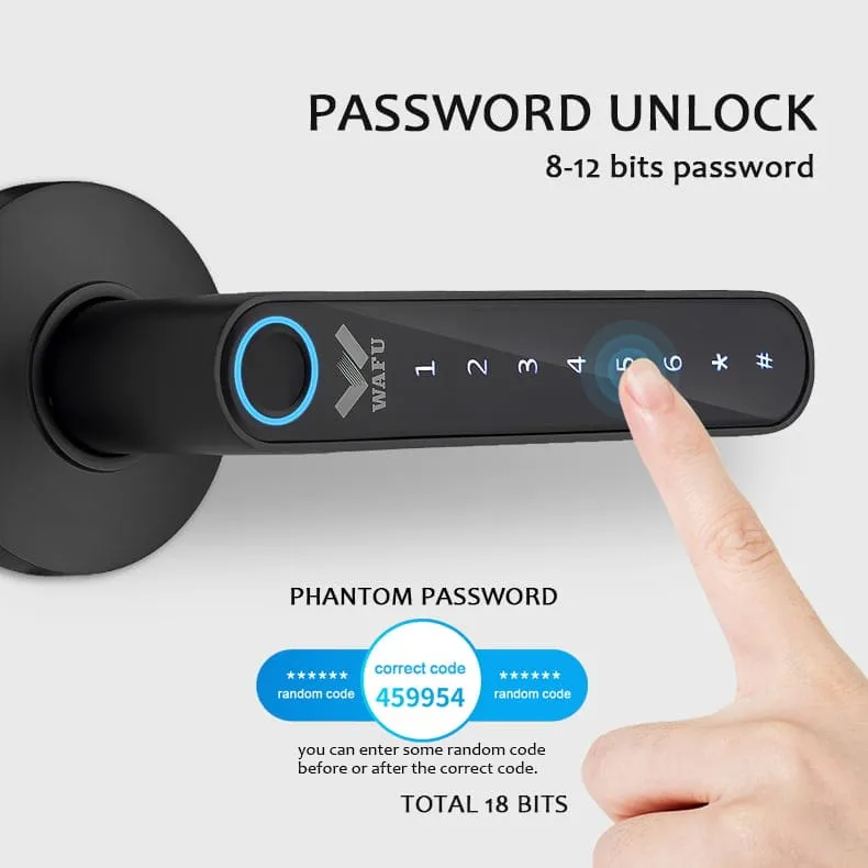 WAFU WF-016 Handle Lock —no-wire handle lock, fingerprint lock | detail image 3