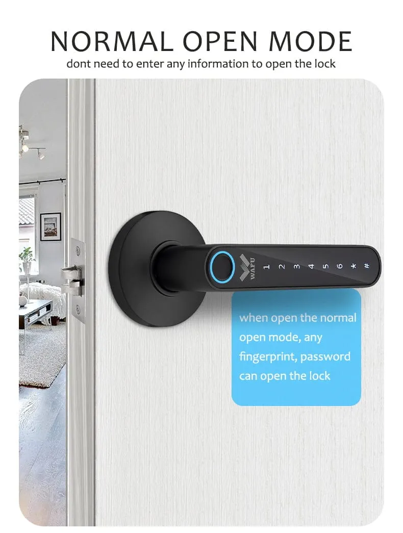 WAFU WF-016 Handle Lock —no-wire handle lock, fingerprint lock | detail image 6