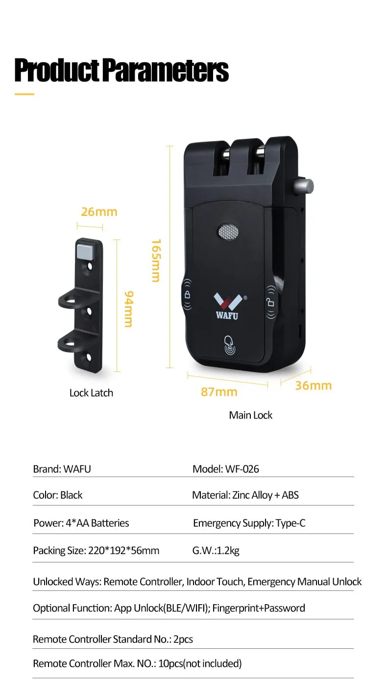 WAFU WF-026 Hidden Anti-Theft Lock —hidden remote lock, Europe hit | detail image 14