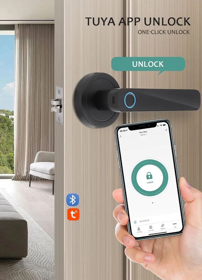 WAFU WF-F3 Fingerprint & Password Handle Lock —WAFU WF-F3, fingerprint password handle lock | detail image 3