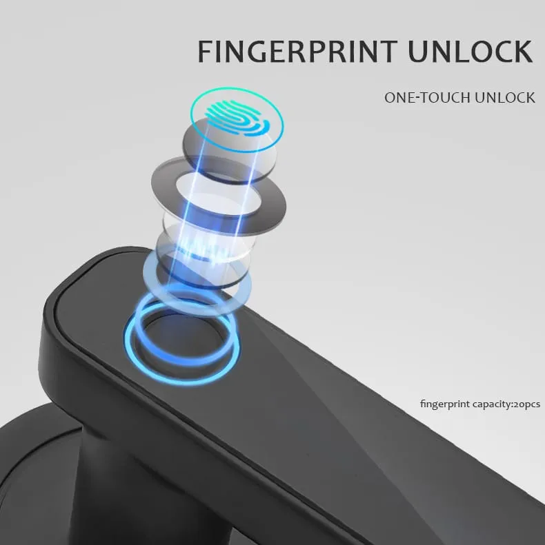 WAFU WF-F3 Fingerprint & Password Handle Lock —WAFU WF-F3, fingerprint password handle lock | detail image 4