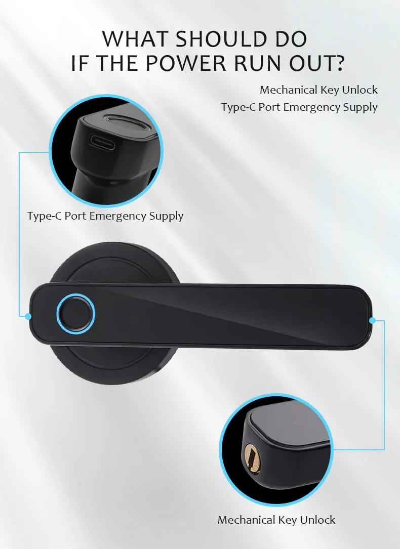 WAFU WF-F3 Fingerprint & Password Handle Lock —WAFU WF-F3, fingerprint password handle lock | detail image 5
