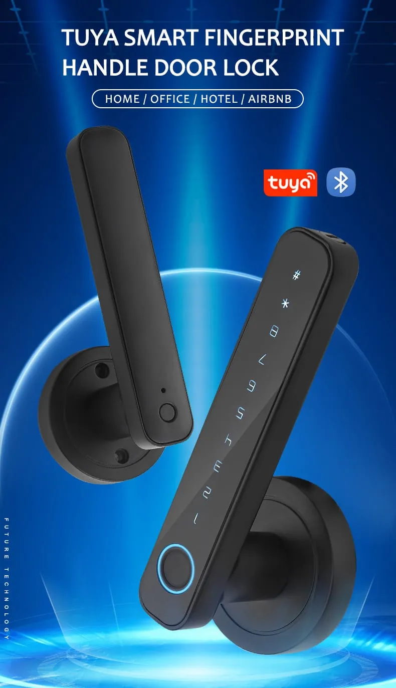 WAFU WF-F4 Fingerprint & Password Handle Lock —fingerprint password handle lock, dynamic password | detail image 1