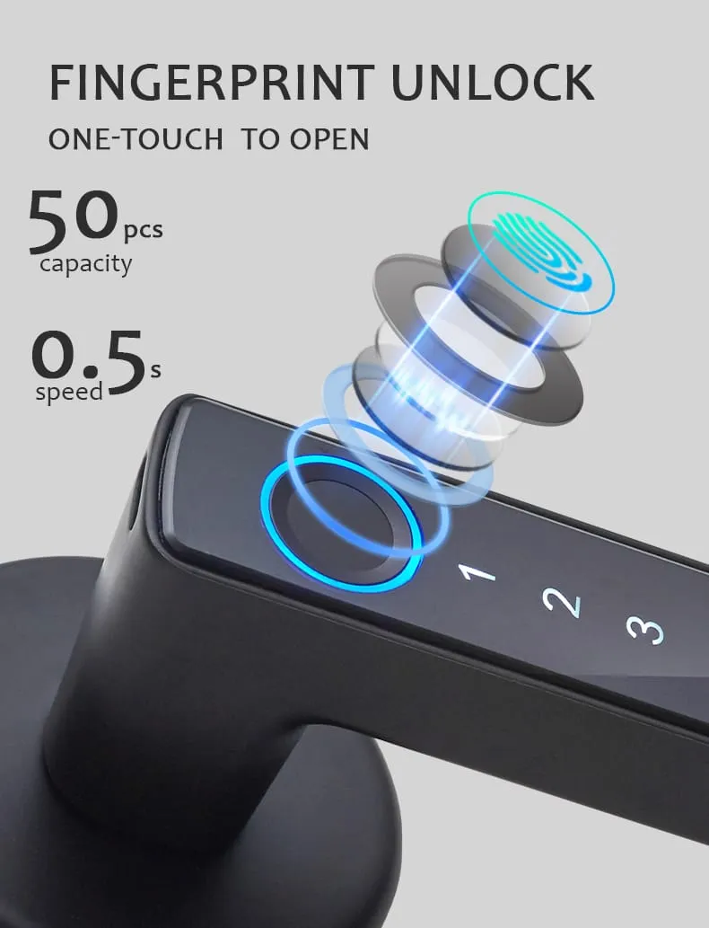WAFU WF-F6 Fingerprint Handle Lock —fingerprint handle lock, Bluetooth door lock | detail image 12