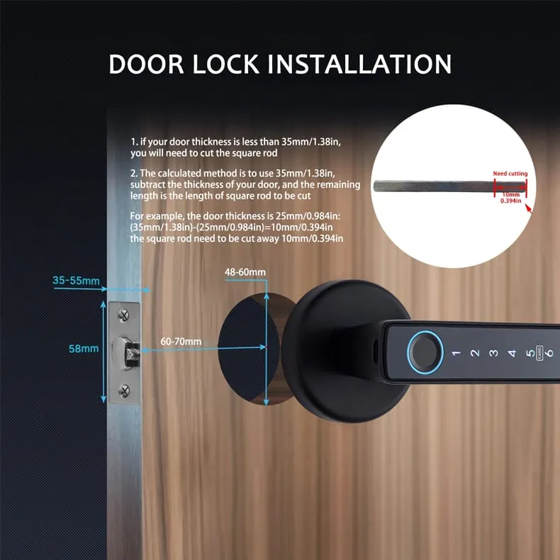 WAFU WF-F6 Fingerprint Handle Lock —fingerprint handle lock, Bluetooth door lock | detail image 20