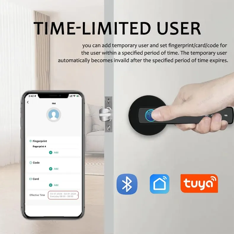 WAFU WF-F6 Fingerprint Handle Lock —fingerprint handle lock, Bluetooth door lock | detail image 9