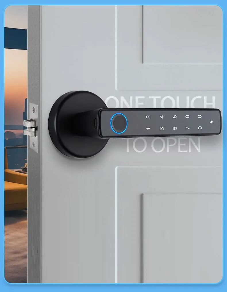 WAFU WF-F8 Fingerprint & Password Handle Lock —fingerprint password handle lock, large capacity | detail image 3