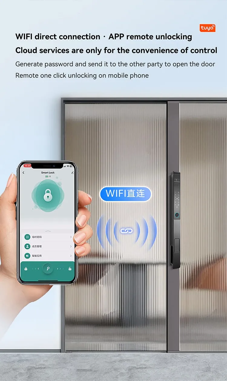 Interfaccia registri sblocco remoto App Tuya