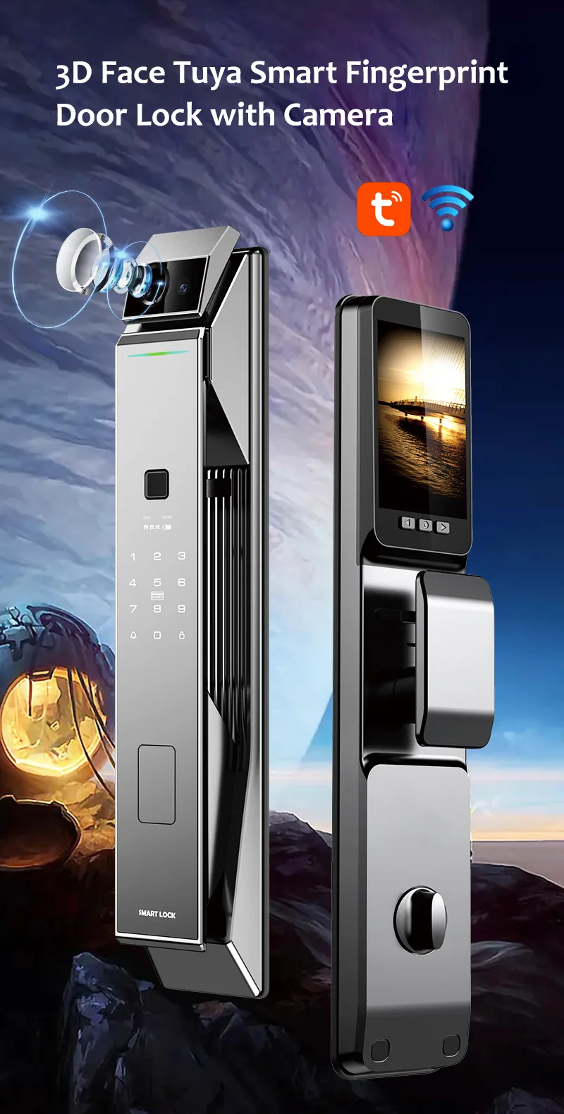 WAFU WF-MY5 3D Face Peephole Lock — 3D face peephole lock, 175 degree camera | detail image 1