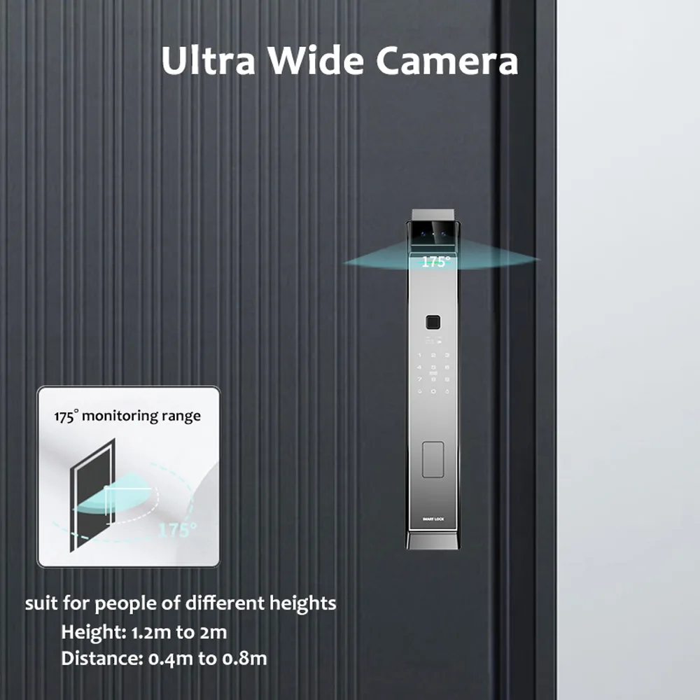 WAFU WF-MY5 3D Face Peephole Lock — 3D face peephole lock, 175 degree camera | detail image 10
