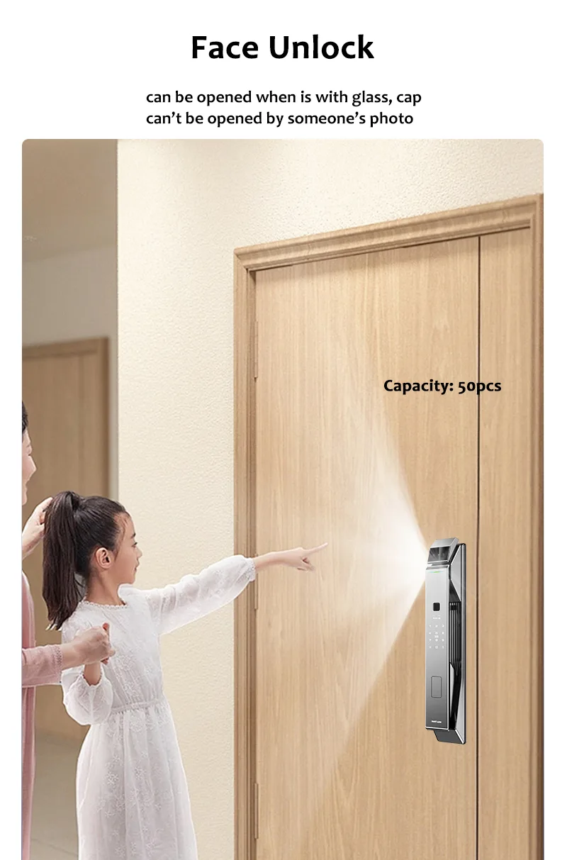 WAFU WF-MY5 3D Face Peephole Lock — 3D face peephole lock, 175 degree camera | detail image 2