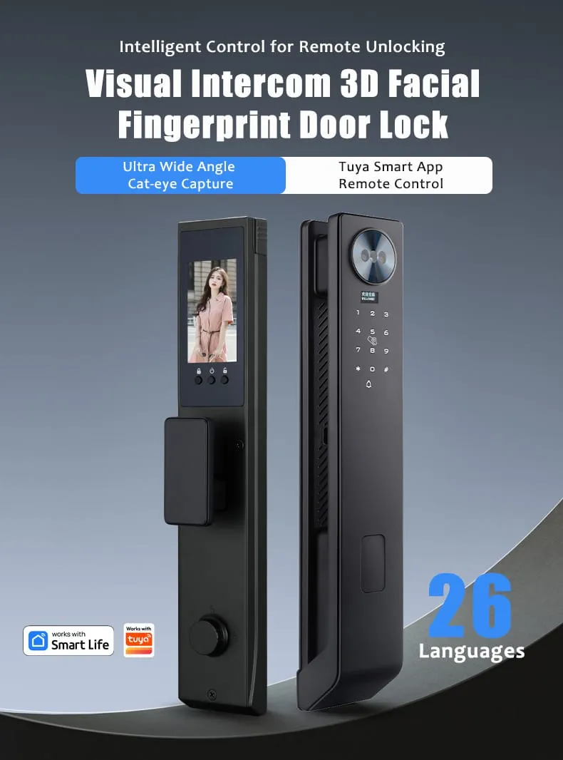 WAFU WF-MY6 3D Face & Peephole Lock —3D face peephole lock, 26 languages | detail image 1