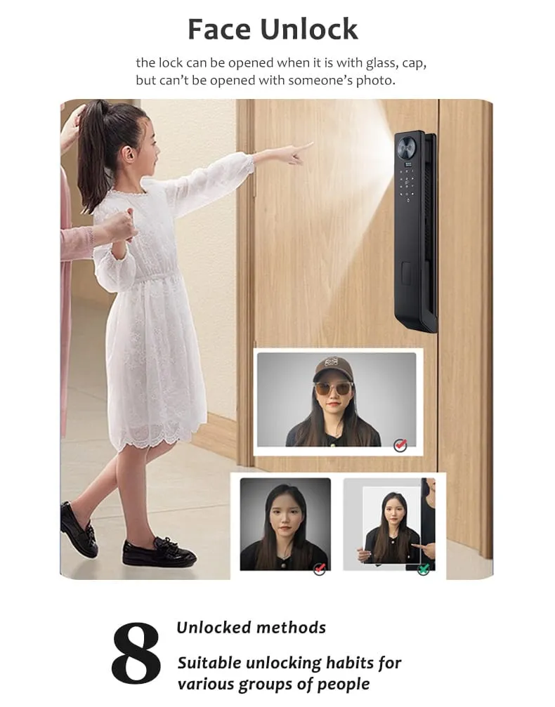 WAFU WF-MY6 3D Face & Peephole Lock —3D face peephole lock, 26 languages | detail image 4