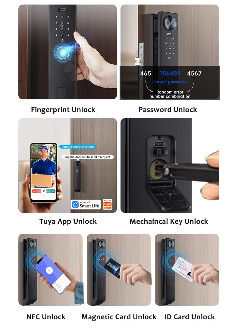 WAFU WF-MY6 3D Face & Peephole Lock —3D face peephole lock, 26 languages | detail image 5