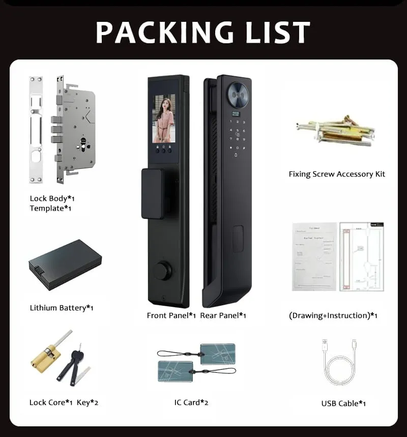 WAFU WF-MY6 3D Face & Peephole Lock —3D face peephole lock, 26 languages | detail image 9
